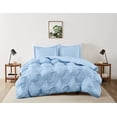 thumbnail image 1 of Truly Soft Cloud Puffer Boxed Pleat 100% Microfiber Polyester Sky Blue 3-Piece King Comforter Set, Solid Casual themed, Adult Bedding, OEKO-TEX Certified, 1 of 9