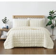 thumbnail image 1 of Truly Soft Cozy Gauze Quilt Set Ivory Polyester 3-Piece Full/Queen Quilt Set, solid themed, for Men and Women, OEKO-TEX Certified Confidence, 1 of 10