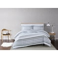 thumbnail image 1 of Truly Soft Curtis Stripe 3-Piece Full/Queen Duvet Set in White and Grey, Polyester , Adult, All Season, OEKO-TEX Certified, 1 of 6