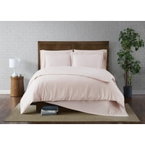 Truly Soft Everyday 100% Microfiber Polyester Blush 4-Piece King Comforter Set with Removeable Cover, Solid Casual themed, Adult Bedding, OEKO-TEX Certified