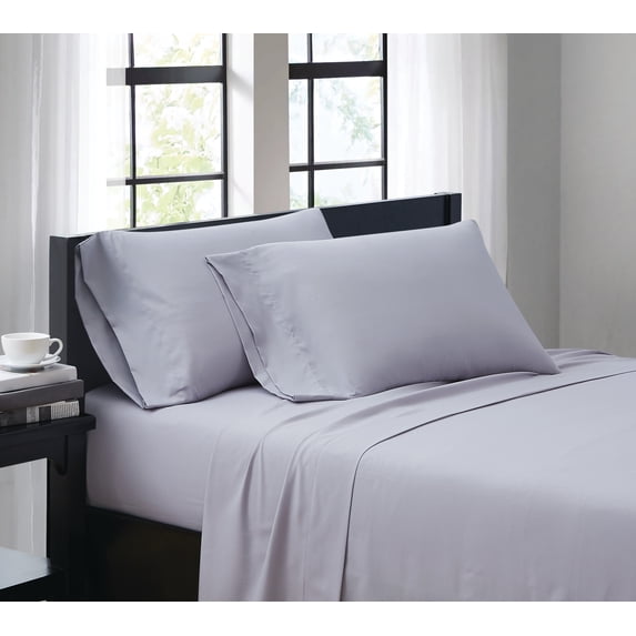 Truly Soft Everyday Sheet Set Lavender Polyester 4-Piece Queen Sheet Set, solid color themed, Adult Bedding, OEKO-TEX Certified