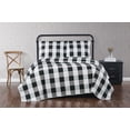 thumbnail image 1 of Truly Soft Everyday Buffalo Plaid Black Polyester 3-Piece King Quilt Set, plaid themed, for Men and Women, OEKO-TEX Certified Confidence, 1 of 8