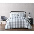 thumbnail image 1 of Truly Soft Everyday Buffalo Plaid 3-Piece Full/Queen Duvet Set in Gray, Polyester , Adult, All Season, OEKO-TEX Certified, 1 of 7