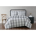 thumbnail image 1 of Truly Soft Everyday Buffalo Plaid Gray Polyester 2-Piece Twin XL Comforter Set, plaid themed, for Men and Women, OEKO-TEX Certified Confidence, 1 of 11