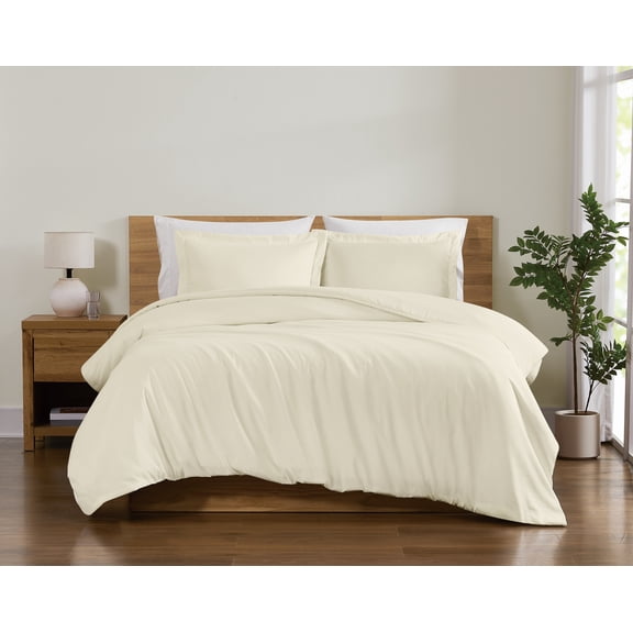 Truly Soft Everyday Solid 2-Piece Twin XL Duvet Set in Vanilla, Polyester , Adult, All Season, OEKO-TEX Certified