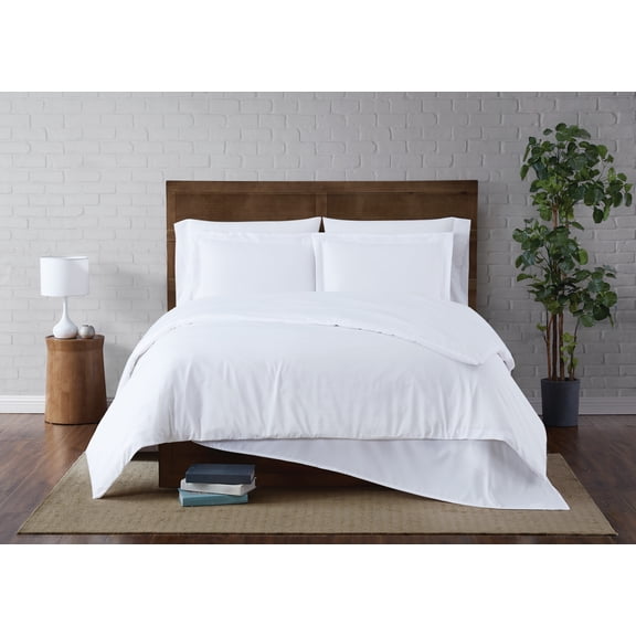 Truly Soft Everyday Solid 3-Piece Full/Queen Duvet Set in White , Polyester , Adult, All Season, OEKO-TEX Certified