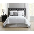 thumbnail image 1 of Truly Soft Everyday Hotel 100% Microfiber Polyester  7 Piece Full/Queen Comforter Set in White and Grey, All Season, Adult Size, OEKO-TEX Certified, 1 of 7