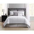 thumbnail image 1 of Truly Soft Everyday Hotel 100% Microfiber Polyester  7 Piece King Comforter Set in White and Grey, All Season, Adult Size, OEKO-TEX Certified, 1 of 7