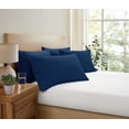 thumbnail image 1 of Truly Soft Everyday Solid Microfiber 100% Microfiber Polyester  4 Piece King Pillowcases in Dark Blue, All Season, Adult Size, OEKO-TEX Certified, 1 of 8