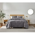 thumbnail image 1 of Truly Soft Everyday Pleated Microfiber 3-Piece Full/Queen Duvet Set in Dark Grey, Polyester , Adult, All Season, OEKO-TEX Certified, 1 of 8
