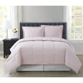 thumbnail image 1 of Truly Soft Everyday Reversible 100% Microfiber Polyester Blush 3-Piece Full/Queen Comforter Set, Solid Casual themed, Adult Bedding, OEKO-TEX Certified, 1 of 9