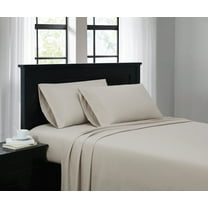 Truly Soft Everyday Sheet Set Beige Polyester 3-Piece Twin Sheet Set, solid color themed, Adult Bedding, OEKO-TEX Certified