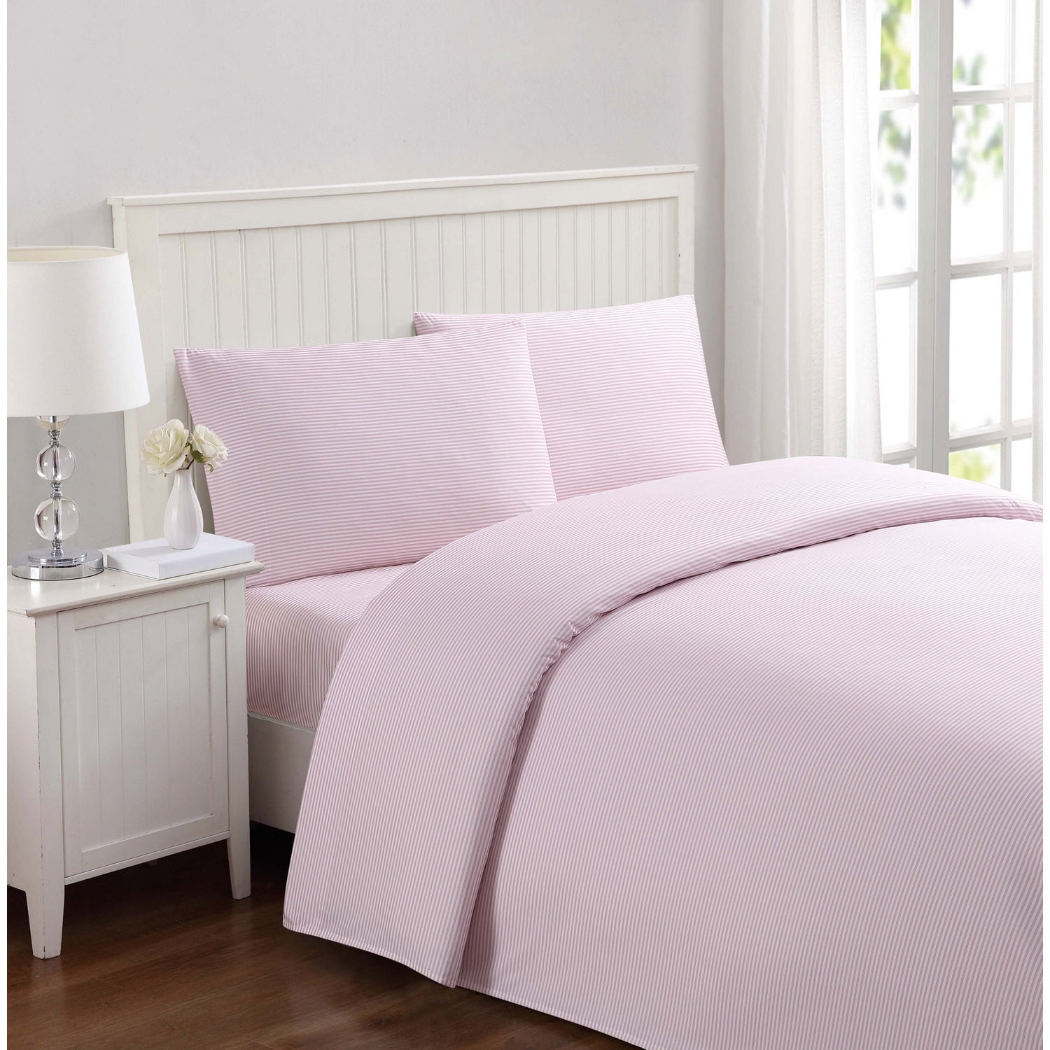 Truly Soft Everyday Stripe Pink Twin XL Sheet Set - Walmart.com