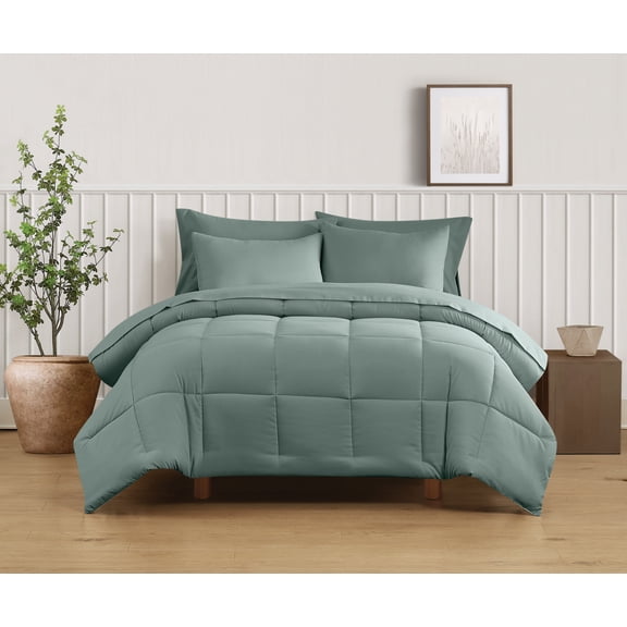 TRULY SOFT Green Solid Sage Twin/Twin XL 2 Piece Comforter Set, Solid Color Themed, Oeko-TEX Certified Confidence