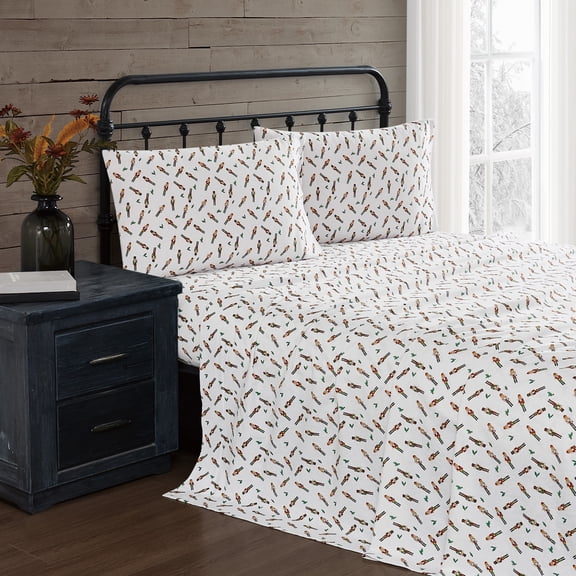Truly Soft Nutcrackers Cotton Flannel 4-Piece King Sheet Set in Multi, Cotton , Adult, All Season, OEKO-TEX Certified