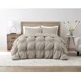 thumbnail image 1 of TRULY SOFT Oversized Puffer Beige King 3 Piece Comforter Set, Solid Color Themed, Oeko-TEX Certified Confidence, 1 of 10