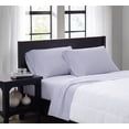 thumbnail image 1 of Truly Soft Pinstripe White and Navy Polyester 4-Piece Full Sheet Set, stripe themed, for Men and Women, OEKO-TEX Certified Confidence, 1 of 6