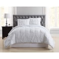 thumbnail image 1 of Truly Soft Pleated Texture 100% Microfiber Polyester White 2-Piece Twin XL Comforter Set, Solid Casual themed, Adult Bedding, OEKO-TEX Certified, 1 of 8