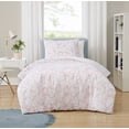 thumbnail image 1 of Truly Soft Printed Bow Microfiber 100% Microfiber Polyester  2 Piece Twin Comforter Set in White and Pink, All Season, Adult Size, OEKO-TEX Certified, 1 of 8