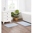 thumbnail image 1 of Truly Soft Memory Foam Blue Polyester 2-Piece 17x24 Mat Set, solid themed, for Men and Women, OEKO-TEX Certified Confidence, 1 of 6