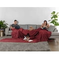 thumbnail image 1 of Truly Soft Velvet Plush 100% Microfiber Polyester Family Throw Blanket in Cabernet, All Season, Adult Size, OEKO-TEX Certified, 1 of 7