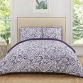 Truly Soft Watercolor Paisley Eggplant Twin Extra Long Duvet Set