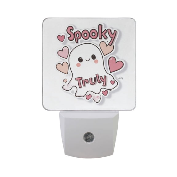 Truly Spooky Love Valentine LED Night Light with Smart Sensor Plug Into Wall Dusk to Dawn 2 packs