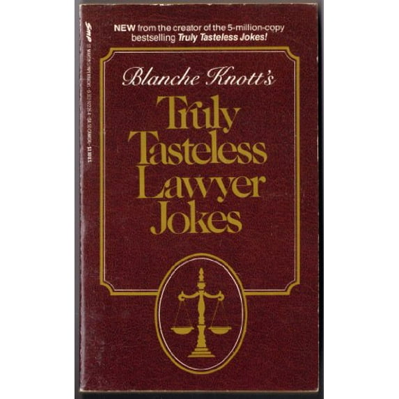 Pre-Owned Blanche Knott's Truly Tasteless Lawyer Jokes Paperback