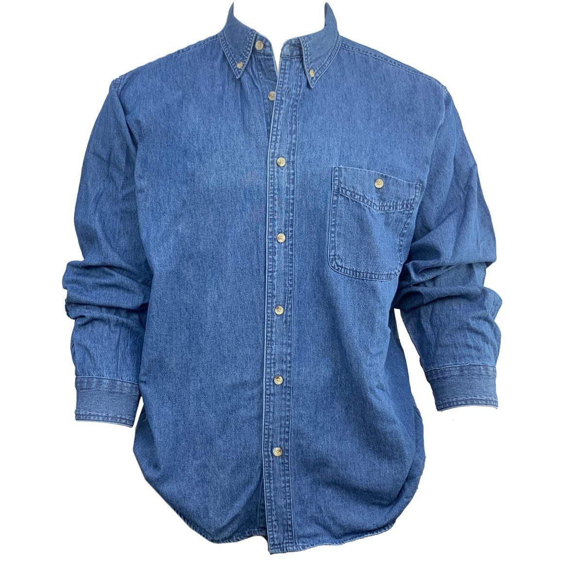 Truman Indigo Mens Denim Button Down Shirt