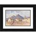 thumbnail image 1 of Truman Seymour 18x13 Black Ornate Wood Framed Double Matted Museum Art Print Titled - Housetops And&nbsp;Mountains (1884), 1 of 5