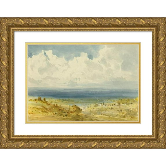 Truman Seymour 24x17 Gold Ornate Framed and Double Matted Museum Art Print Titled - Panorama (1884)