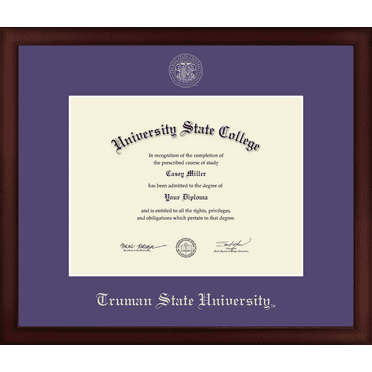 Truman State University Diploma Frame, Document Size 11" x 8.5"