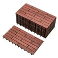 thumbnail image 1 of TrumanPick 12 PCS Deck Tiles Outdoor Waterproof Flooring Tiles for Backyard Garden Poolside, All Weather Use, Brown- 24"L x 12"W, 1 of 14