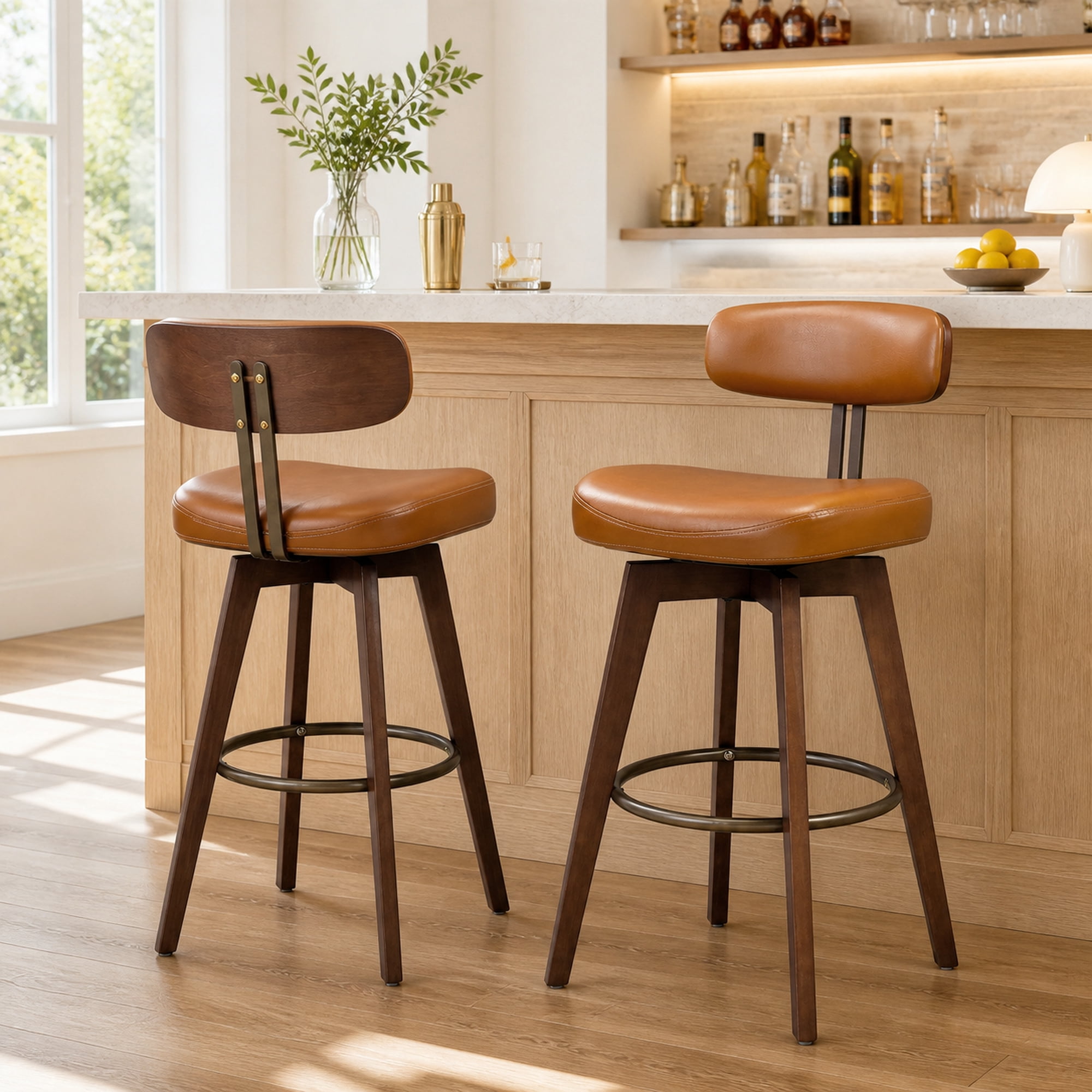 The Pioneer Woman Harper Counter-Height Wood Stools, 2 Pack, White