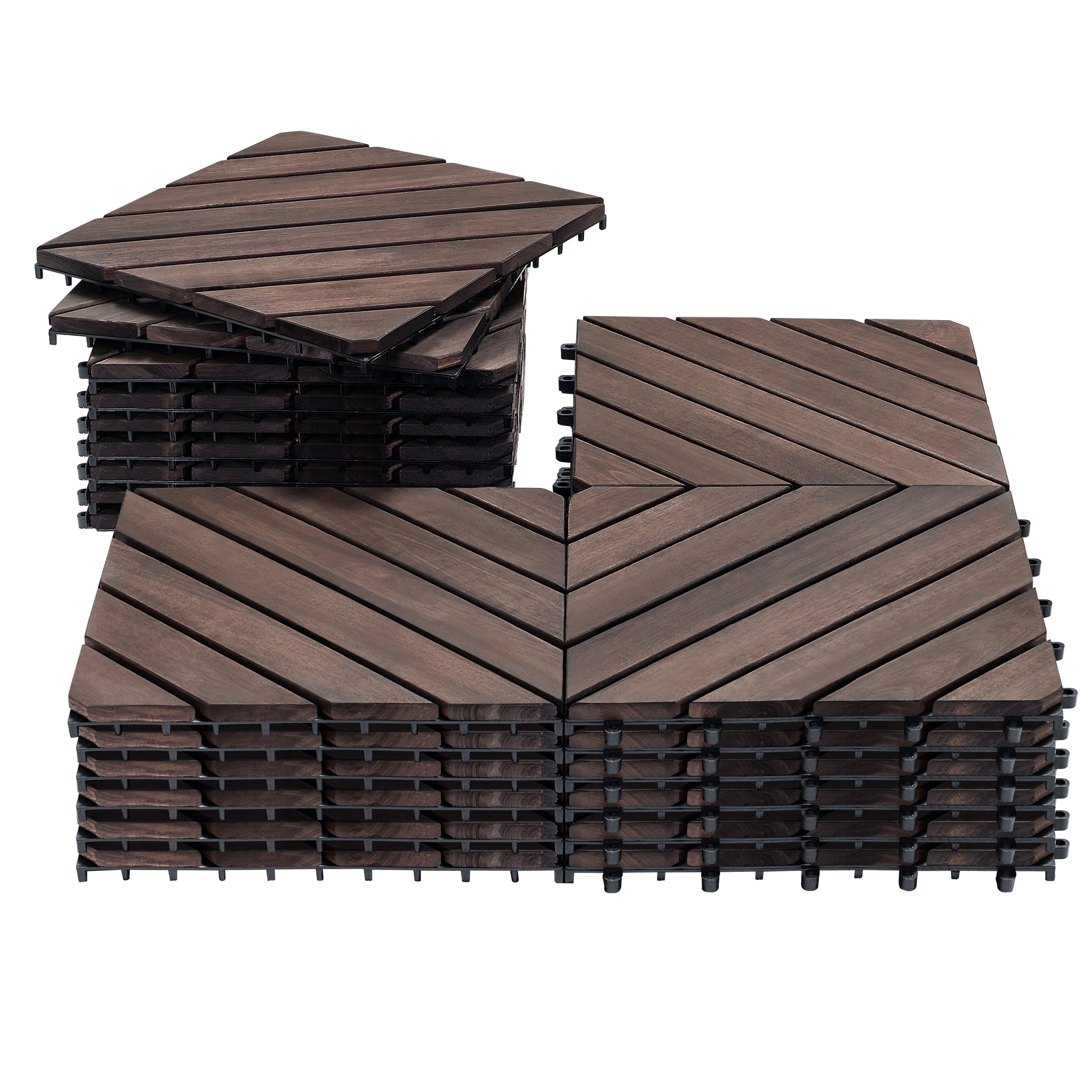 TrumanPick 27Pcs Interlocking Deck Tiles Outdoor Patio Flooring ...