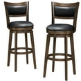 thumbnail image 1 of TrumanPick 30 Inch Counter Height Bar Stool Set of 2 Swivel Barstools with Back Chair Seat for Kitchen Dinning room, Cappuccino Finish, 1 of 8