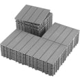 thumbnail image 1 of TrumanPick 36 PCS Deck Tiles Patio Pavers Interlocking Flooring Tiles 12"W x 12"L Waterproof Outdoor Flooring for Patio Garden Balcony Backyard All Weather Use, Mid Gray, 1 of 12