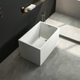 thumbnail image 1 of TrumanPick 43" Acrylic Freestanding Bathtub Square Shape Soaking Tub, , Chrome Overflow & Pop-Up Drain, White, 1 of 8