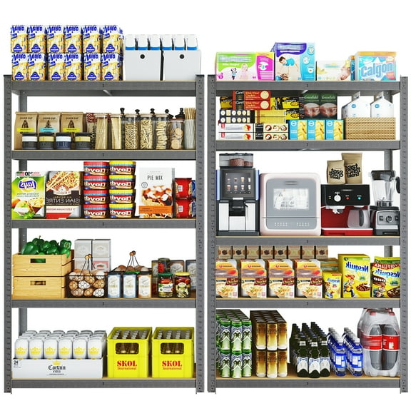 TrumanPick 5-Tier Storage Shelves, 36" W x 16" D x 71" H Garage Storage, Boltless Assembly, Adjustable Shelving Units, Shed Warehouse Basement Storage Shelf, Silver