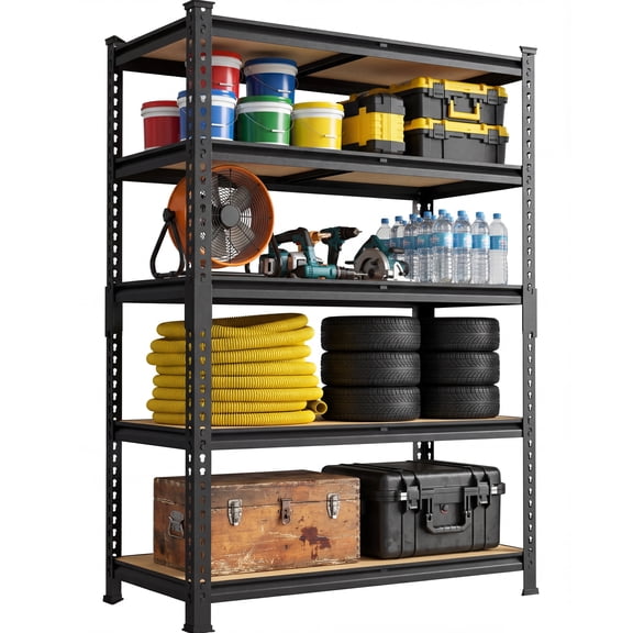 TrumanPick 72"H Garage Shelving Unit Heavy Duty 1500LBS 5 Tier Storage Shelves Adjustable Shelf Rack for Garage Pantry Closet 36"W x 12"D x 72"H
