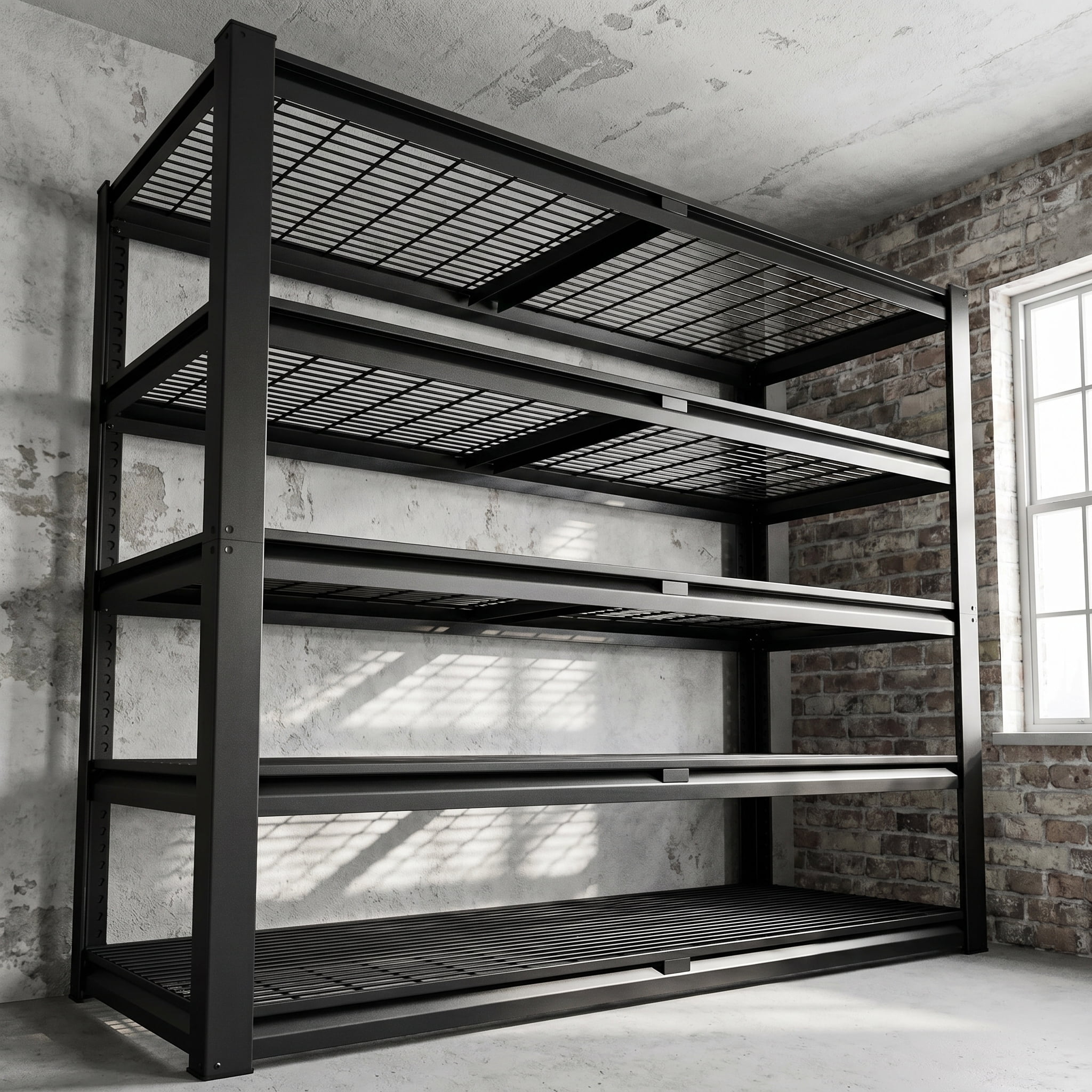 TrumanPick 72" H Garage Shelving Units, Heavy Duty 2500LBS Metal Storage Shelf with Adjustable Shelves, Industrial Storage Rack for Garage Organization Basement Warehouse