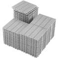 thumbnail image 1 of TrumanPick 72 PCS Deck Tiles Patio Pavers Interlocking Flooring Tiles 12"W x 12"L Waterproof Outdoor Flooring for Patio Garden Balcony Backyard All Weather Use, Light Gray, 1 of 12