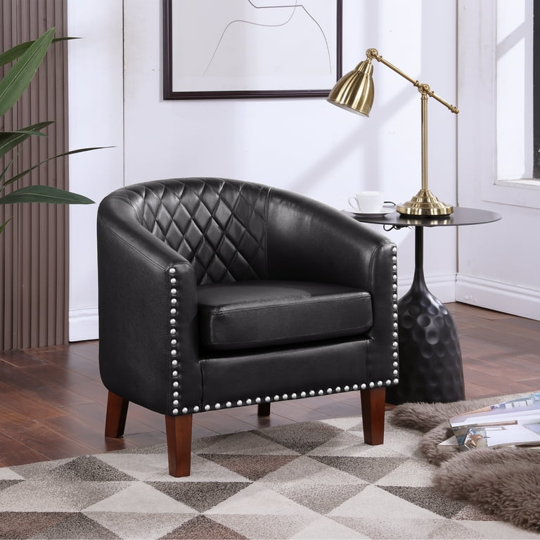 Leather Chair Lamps Plus Accent Chairs Barrel Accent Chair For
