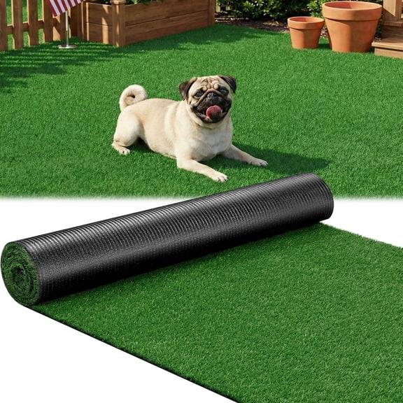 TrumanPick Artificial Grass Turf 7 x 15 Ft Waterproof Fake Grass Rug Indoor Outdoor Garden Lawn Mat Fake Grass Rug for Pets, 0.4"H