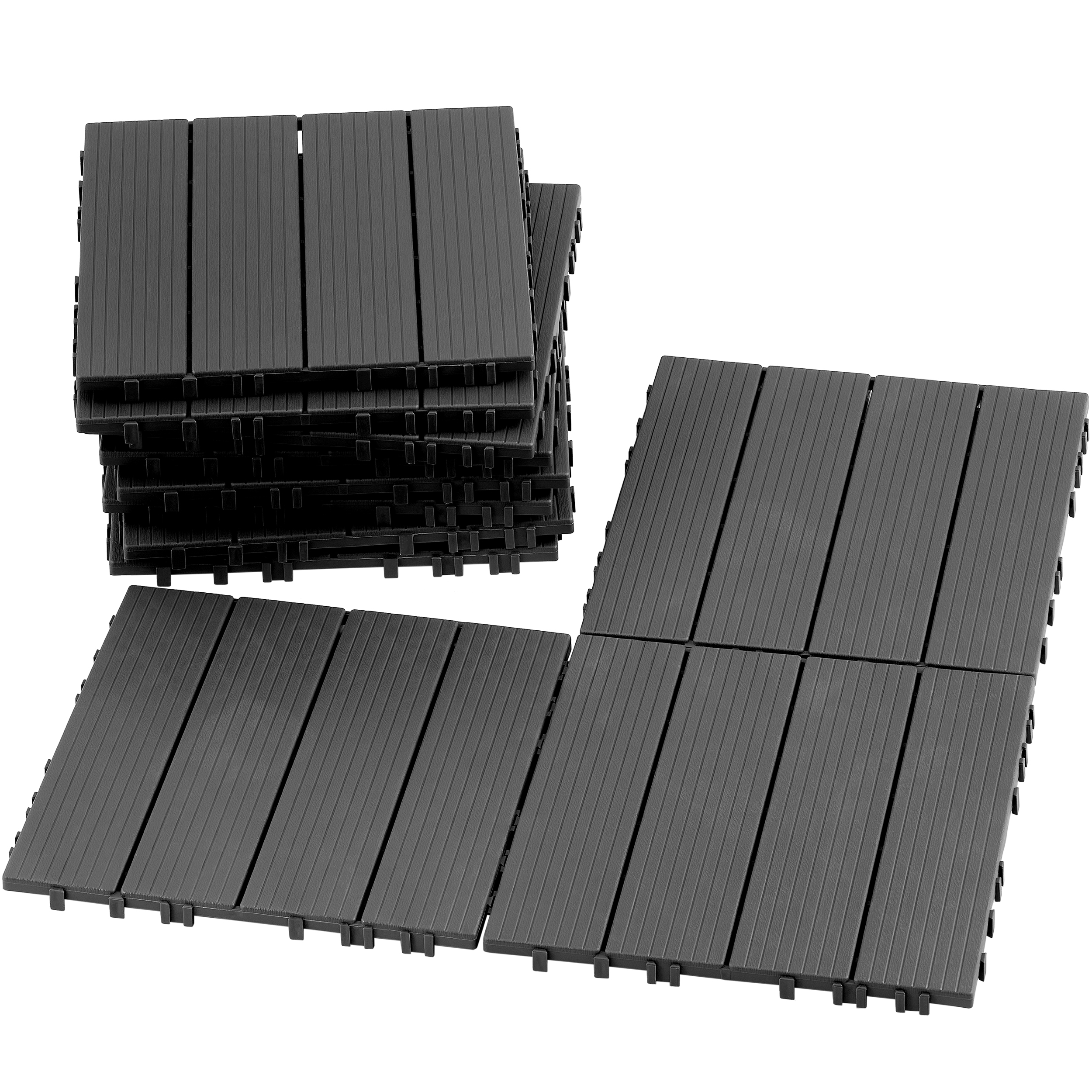 TrumanPick Deck Tiles 11 PCS Patio Pavers Waterproof Interlocking