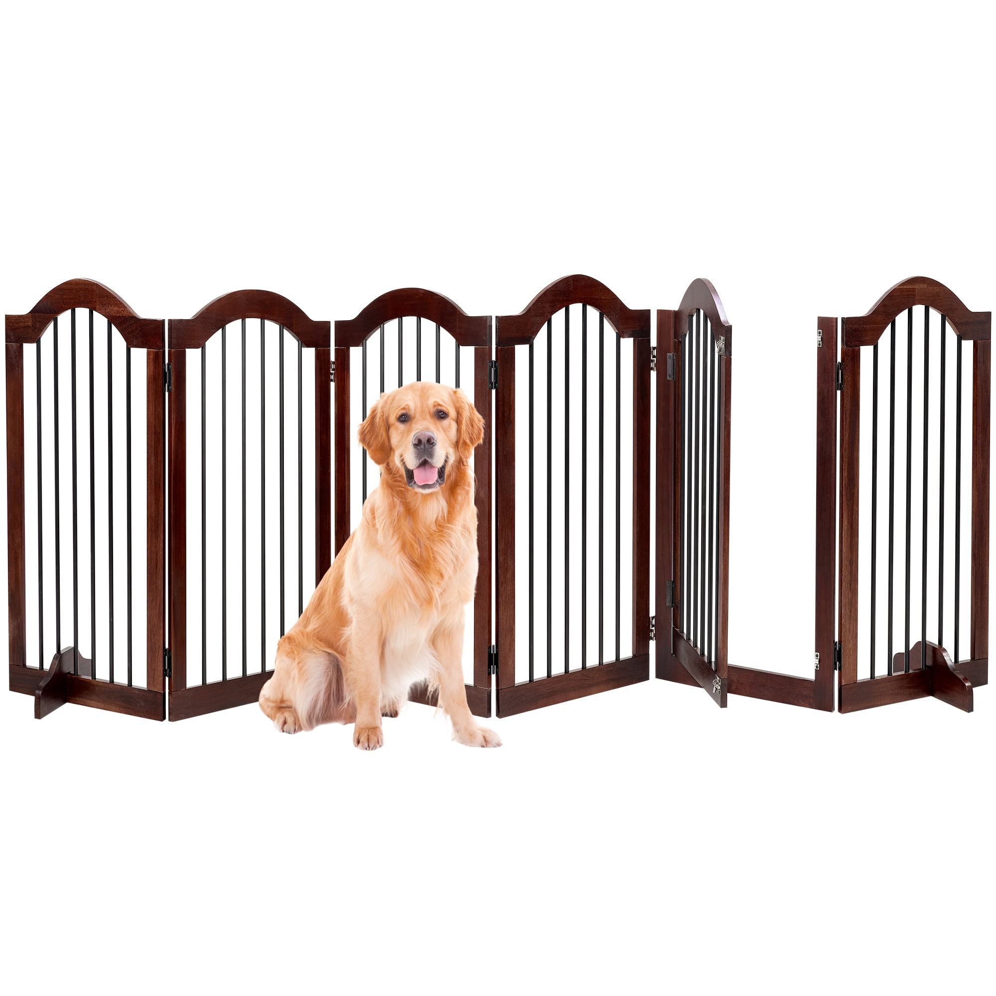 TrumanPick Free Standing Pet Gate with Door 36