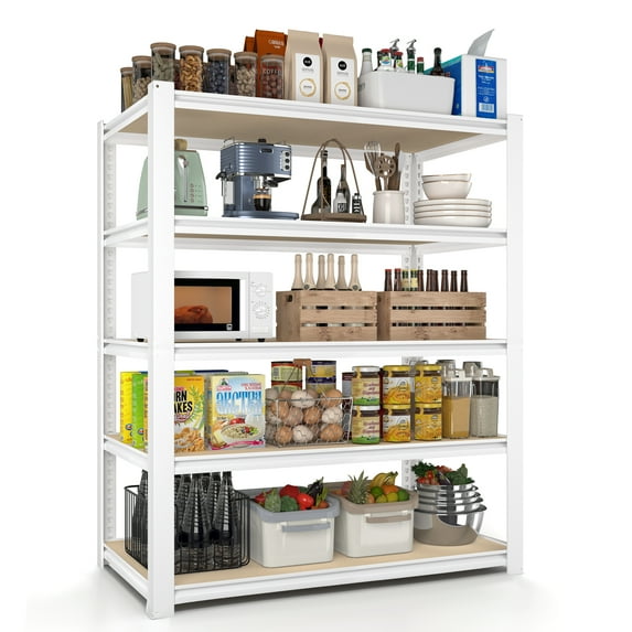 TrumanPick Garage Storage Shelves 5 Tier 36''W x 16''D x 72''H Adjustable Heavy Duty Metal Shelving Unit for Kitchen Pantry Garage, White
