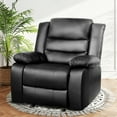 thumbnail image 1 of TrumanPick Manual Recliner Rocker Chair, Leather Rocker Recliner Living Room Lazy Boy Reclining Chairs for Adults Small Spaces, Black, 1 of 9