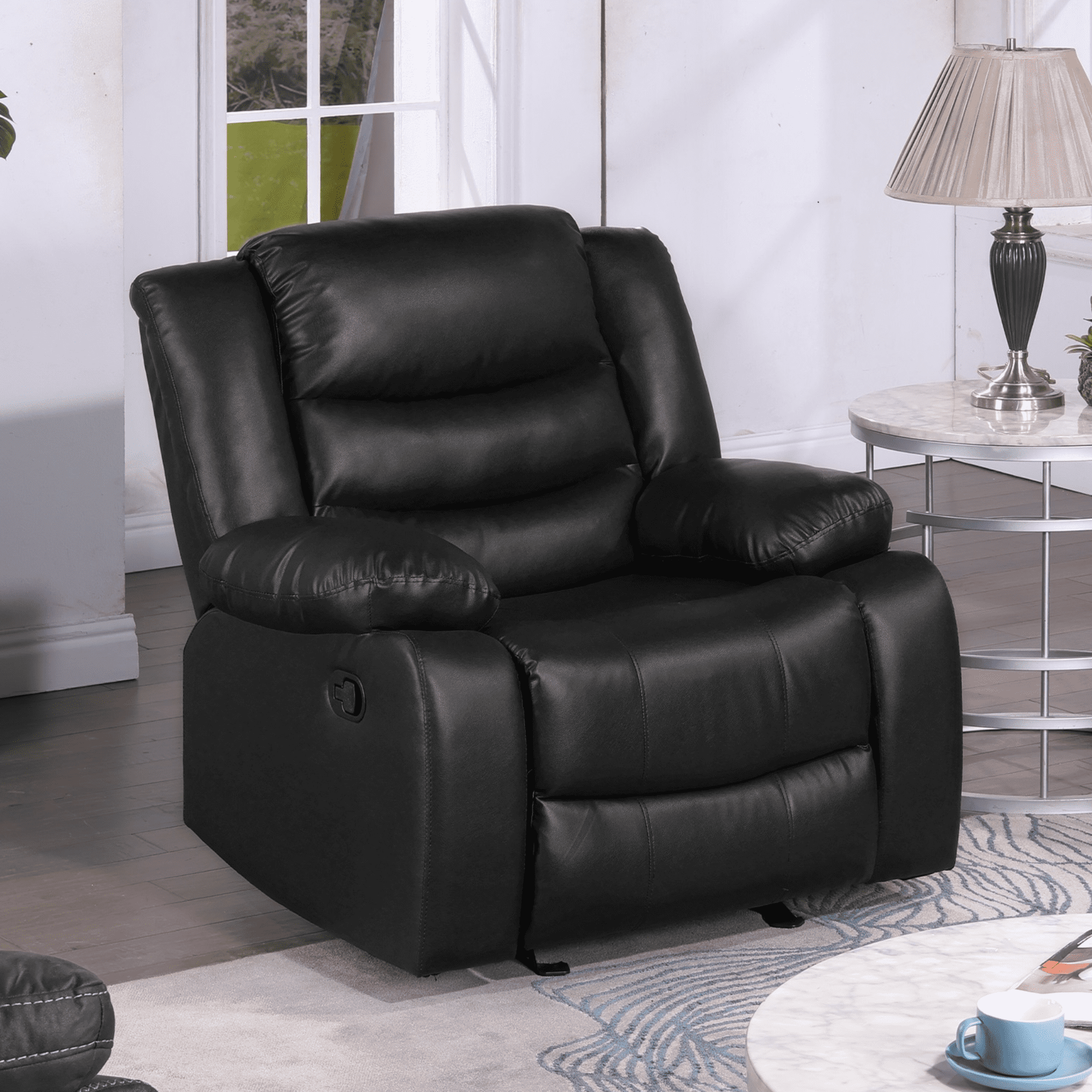 Customer reviews for TrumanPick Manual Recliner Rocker Chair, Leather ...