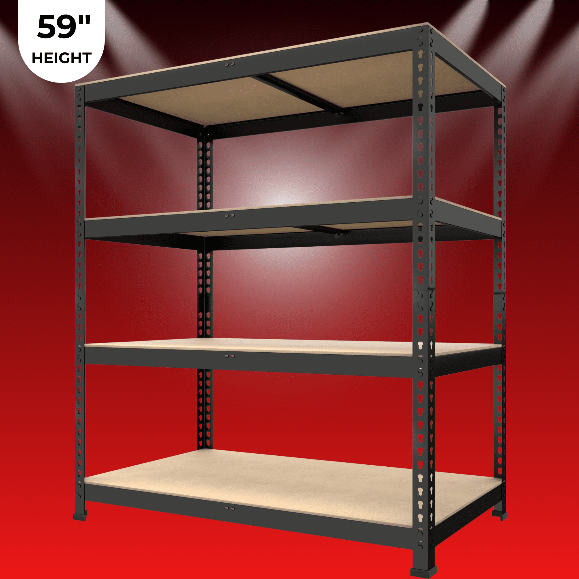 TrumanPick Metal Storage Shelves 4 Tier Garage Shelving Heavy Duty